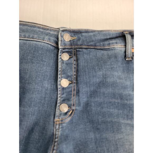 Silver Jeans Womens Sz Plus 24 Boyfriend Jean Distressed High Rise Stretch - Picture 5 of 11